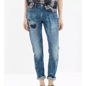 Madewell Slimboy Jeans Rip and Repair Edition